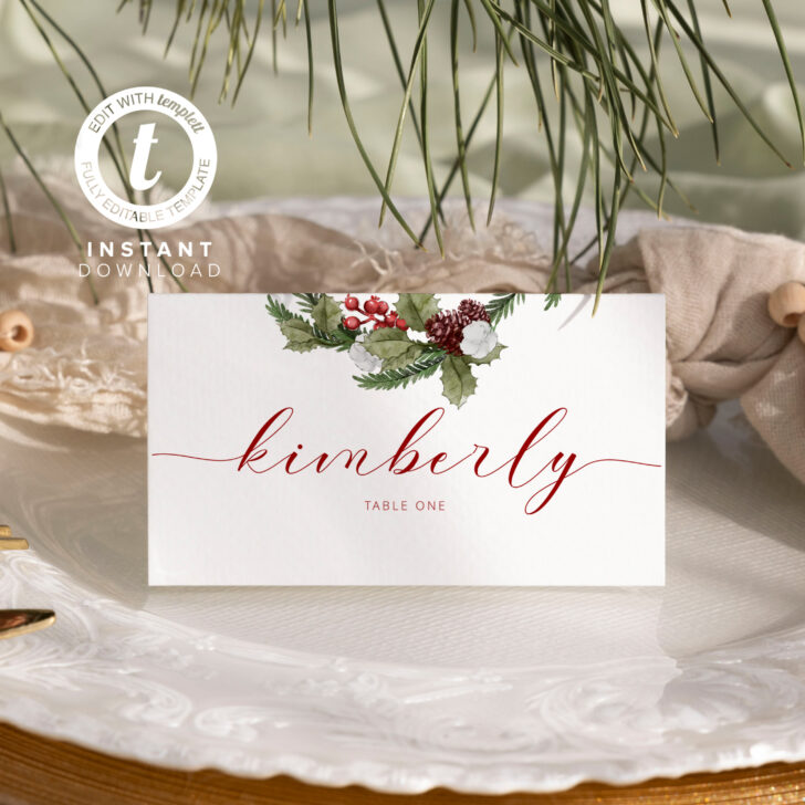 Christmas Table Card Templates