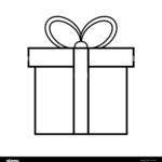 Christmas Present Simple Icon For Christmas Design Isolated On Throughout Present Templates Christmas