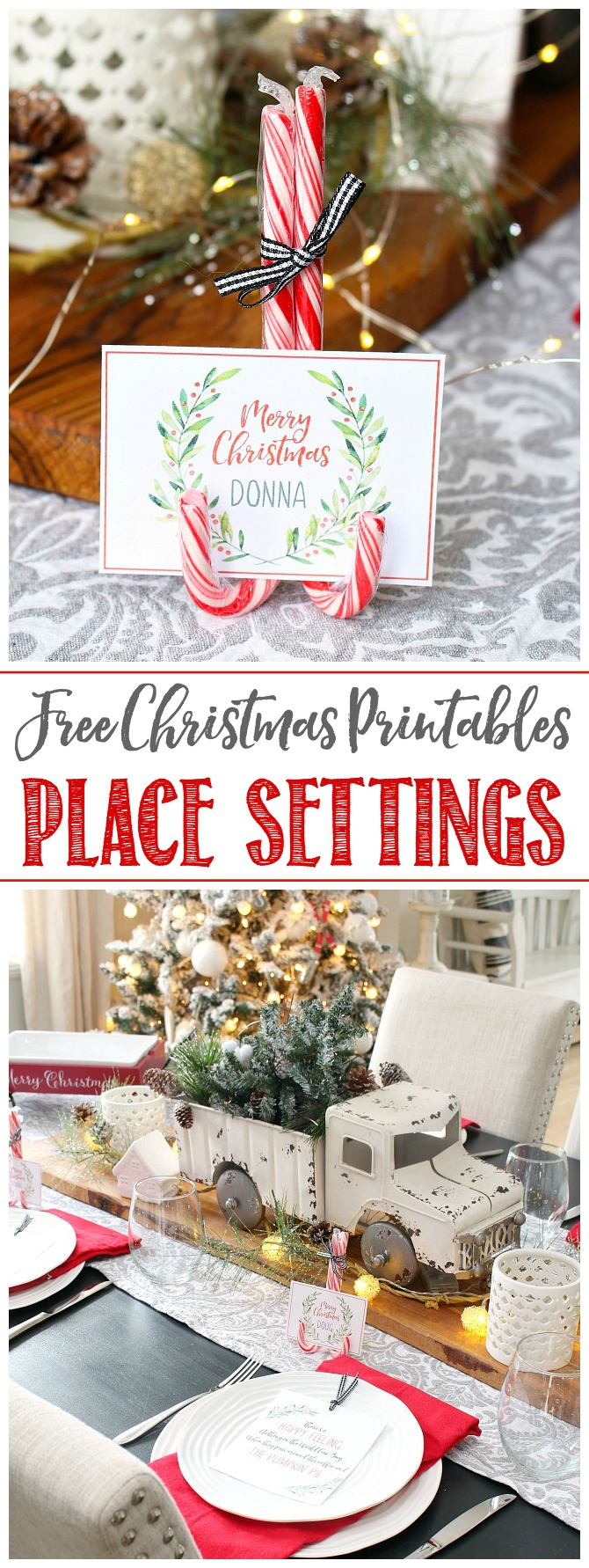 Christmas Place Setting Cards Templates