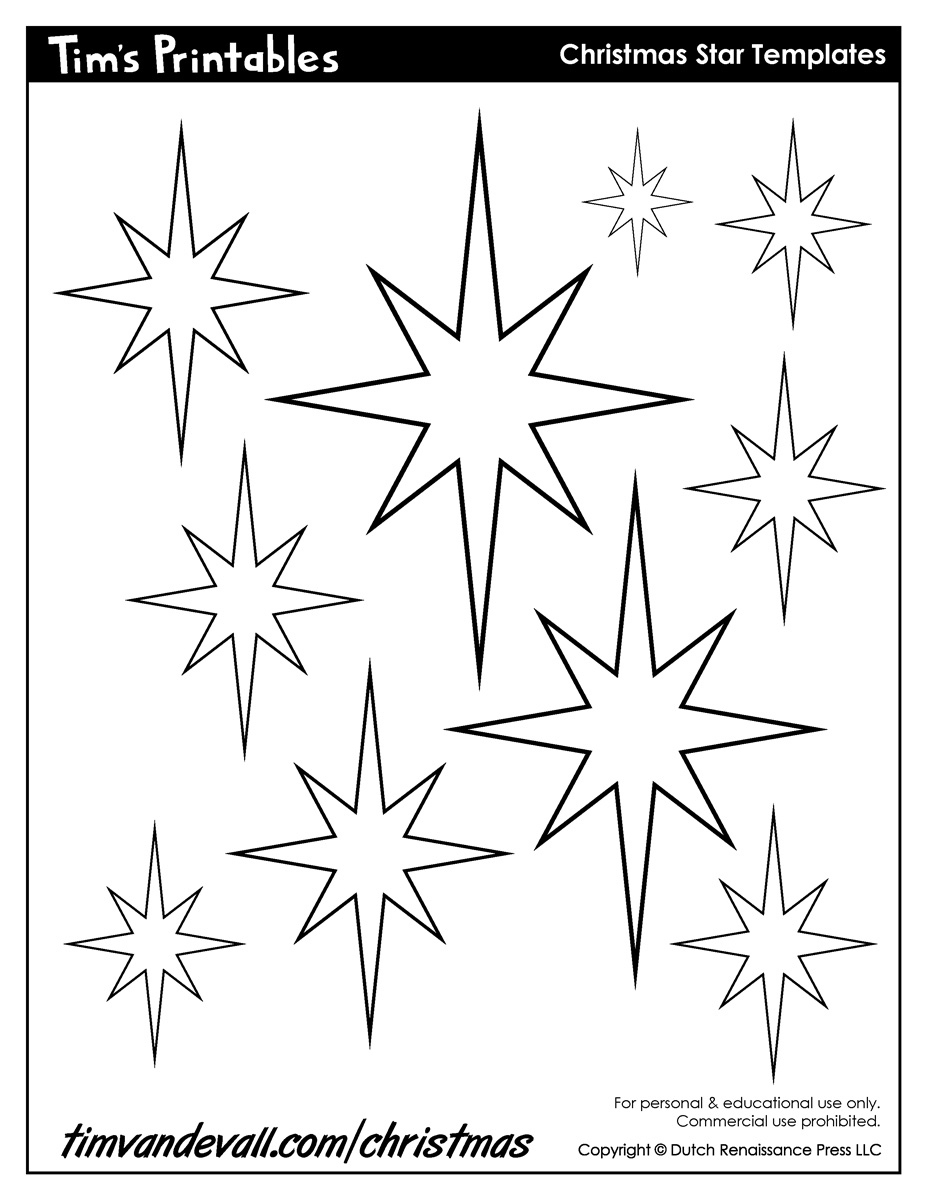 Christmas Star Templates within Templates Of Christmas Star