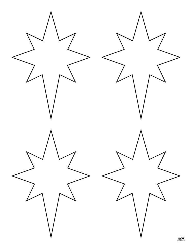 Christmas Stars - 25 Free Printables | Printabulls with regard to Templates Of Christmas Star