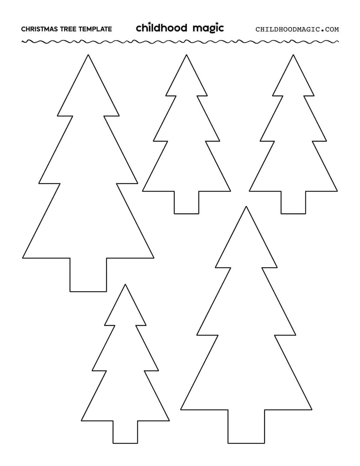 Christmas Tree Outline - Childhood Magic with regard to Large Christmas Tree Templates