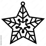 Christmas Tree Toy Svg, Christmas Star Laser Cut, Holiday Inside Templates Of Christmas Star