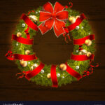 Christmas Wreath Design Royalty Free Vector Image Pertaining To Templates For Christmas Wreath