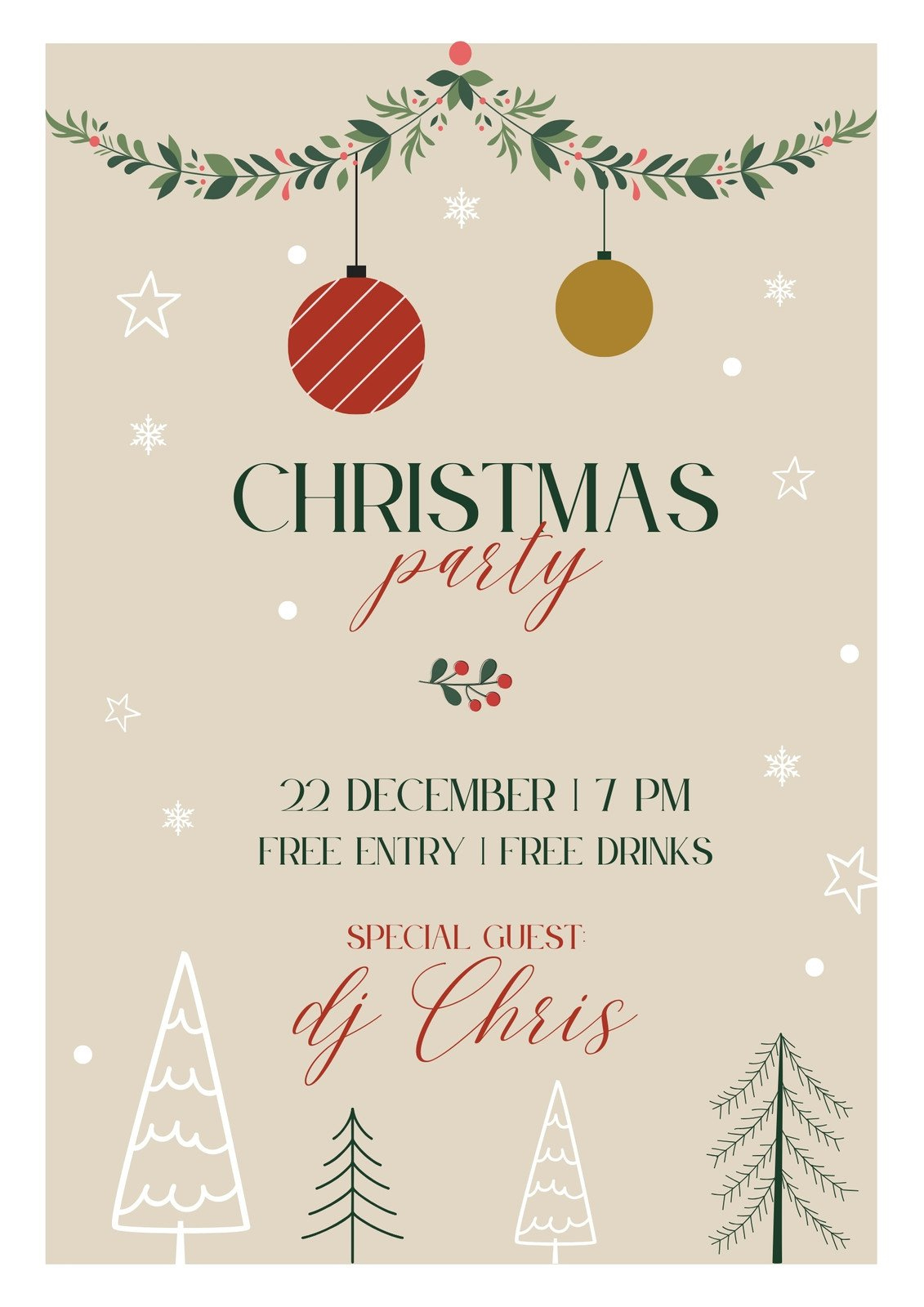 Custom Portrait Holiday Flyers | Design &amp;amp; Print With Canva intended for Free Printable Christmas Flyer Templates