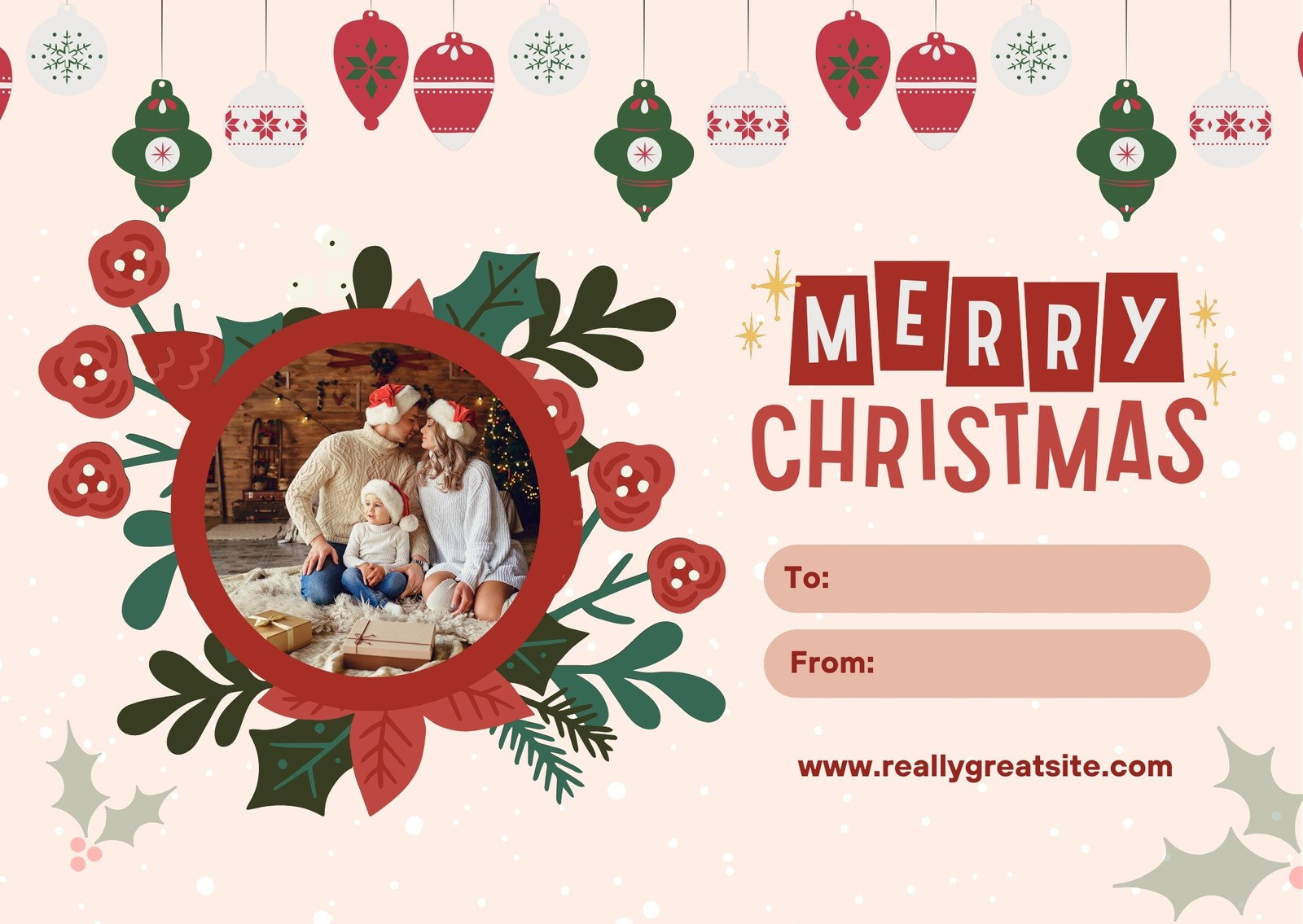 Customize 332+ Pink Christmas Card Templates Online - Canva with Pink Christmas Templates