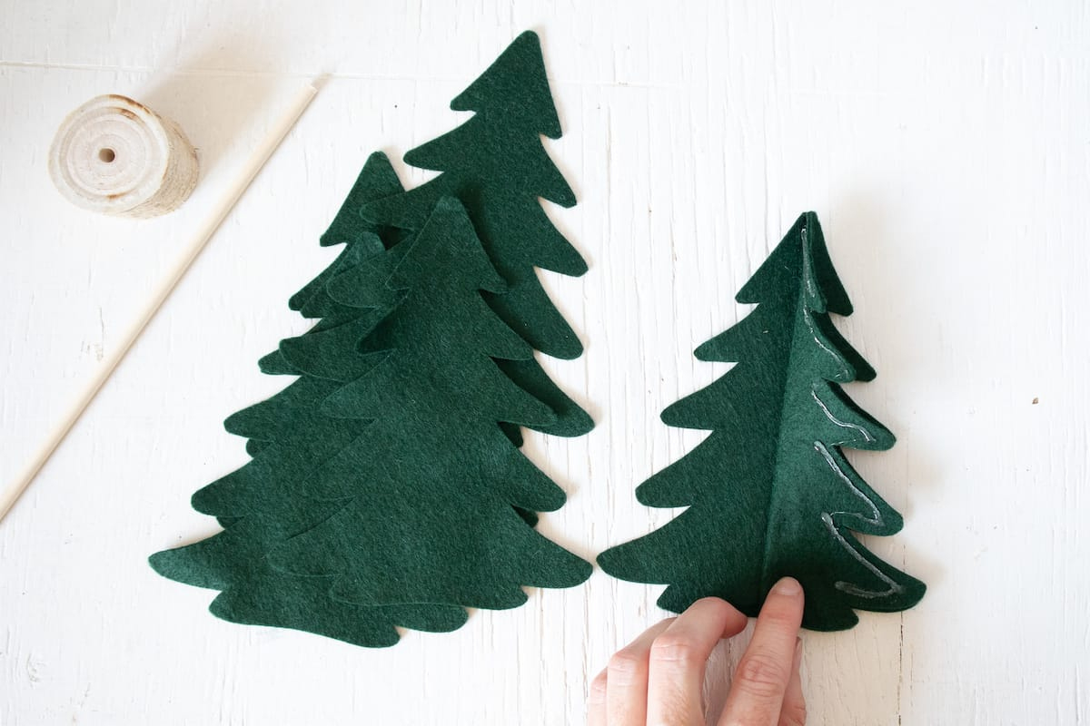 Diy Scandinavian Felt Christmas Trees Pattern - Single Girl&amp;#039;S Diy for Christmas Tree Felt Templates