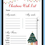 Download Printable White Christmas Wish List Template Pdf Pertaining To Christmas List Templates Free Download