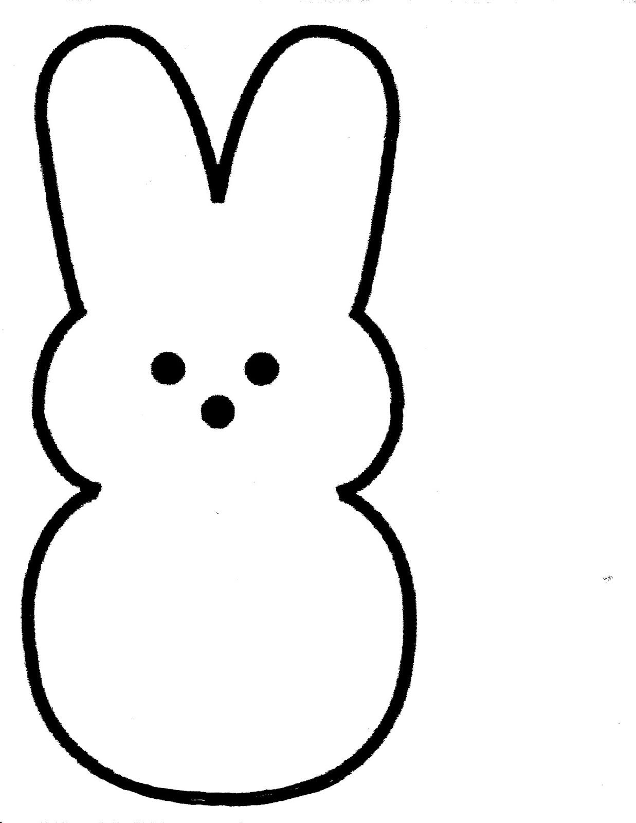 Easter Peeps Printable pertaining to Printable Peep Bunny Template