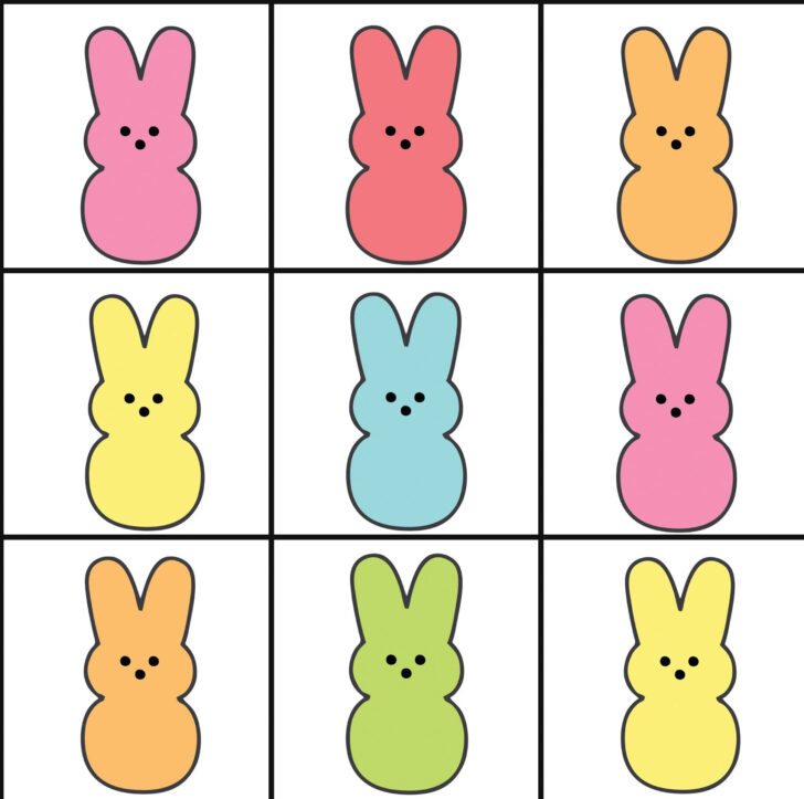 Printable Peep Bunny Template