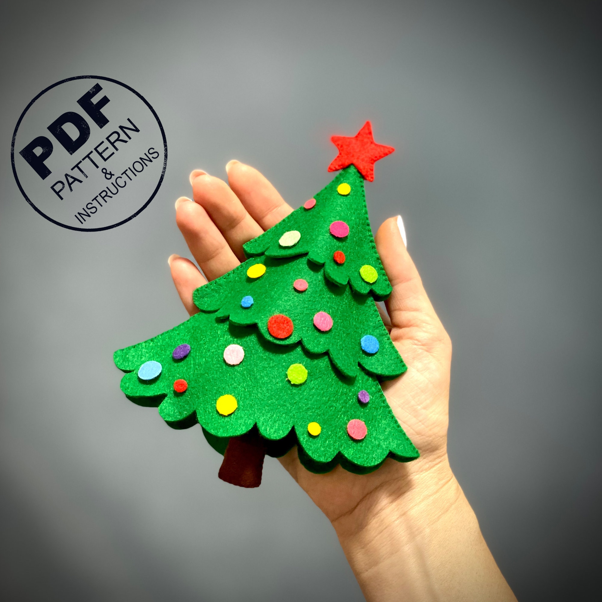 Felt Christmas Tree Pattern Pdf. Sewing Christmas Tree Ornaments with Christmas Tree Felt Templates