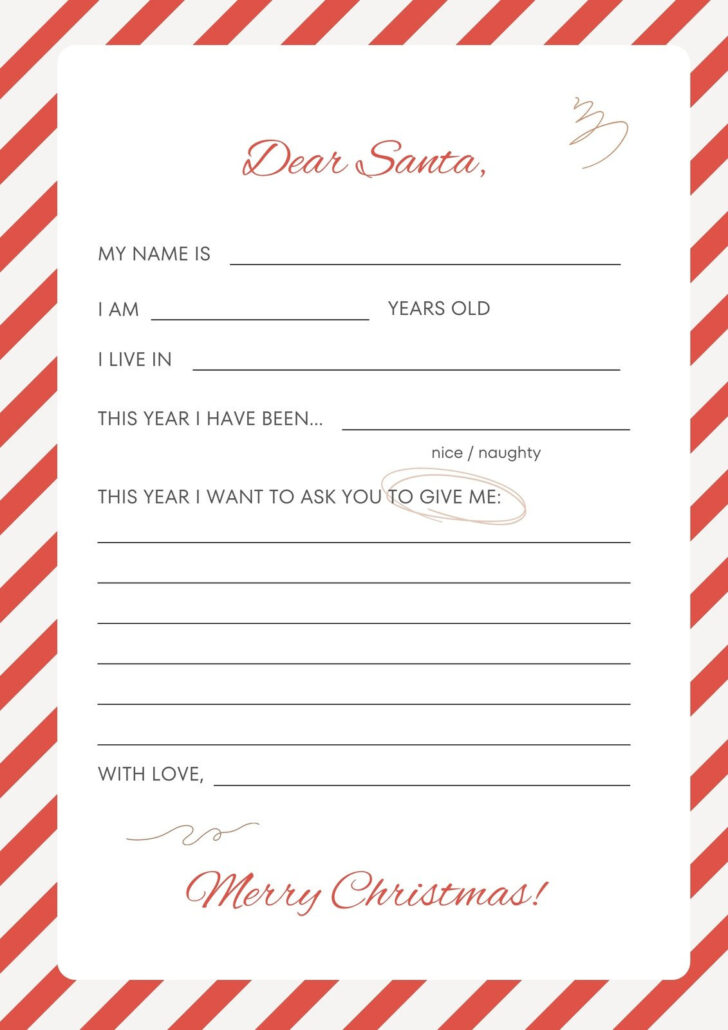 Letter Templates For Christmas