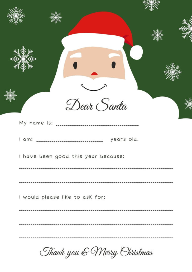 Christmas Templates For Letters