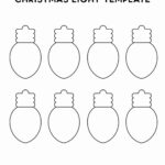 Free Christmas Light Bulb Template & Stencils   Crazy Laura For Printable Christmas Light Bulb Templates