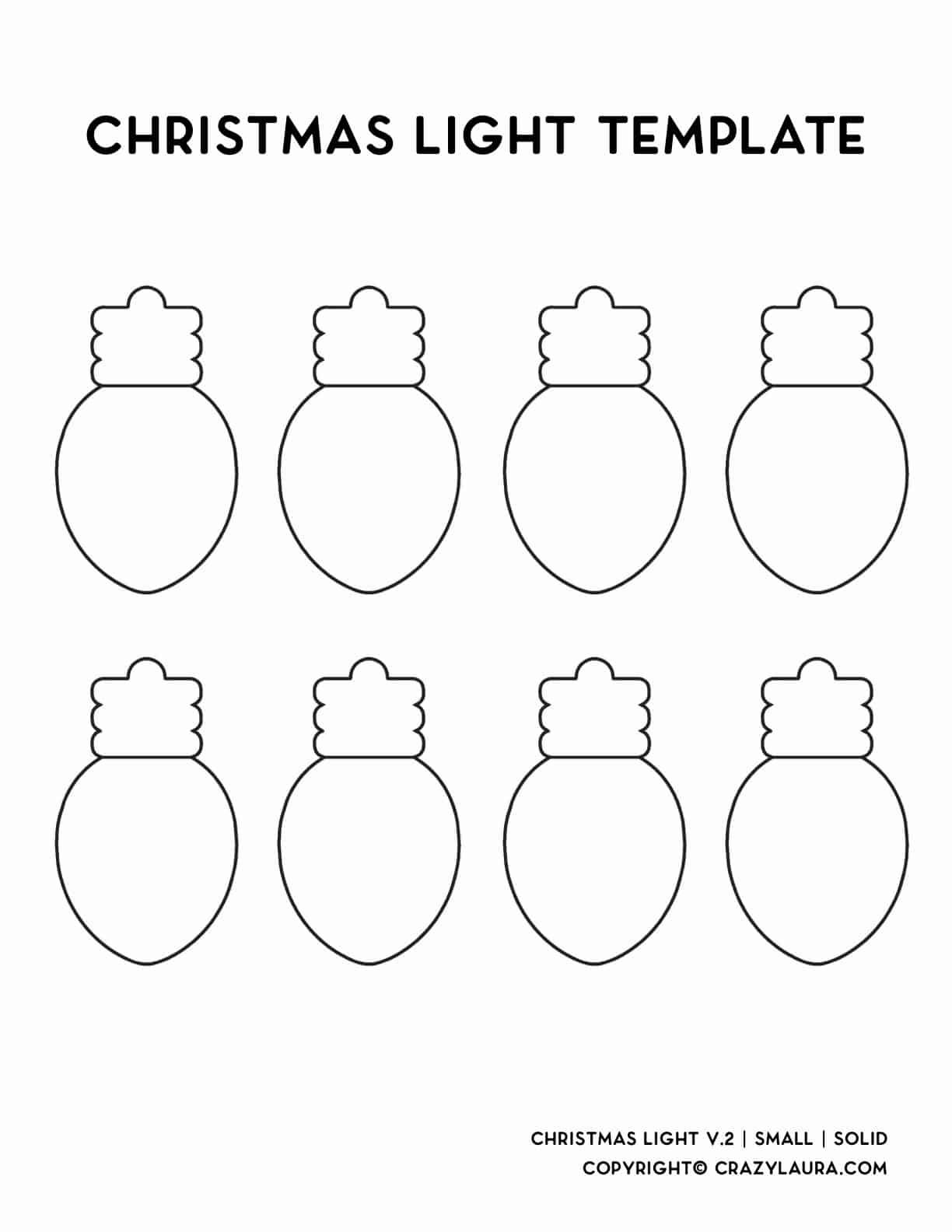 Free Christmas Light Bulb Template &amp;amp; Stencils - Crazy Laura for Printable Christmas Light Bulb Templates