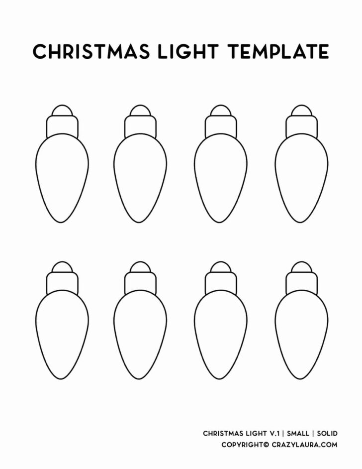 Templates of Christmas Light Bulb