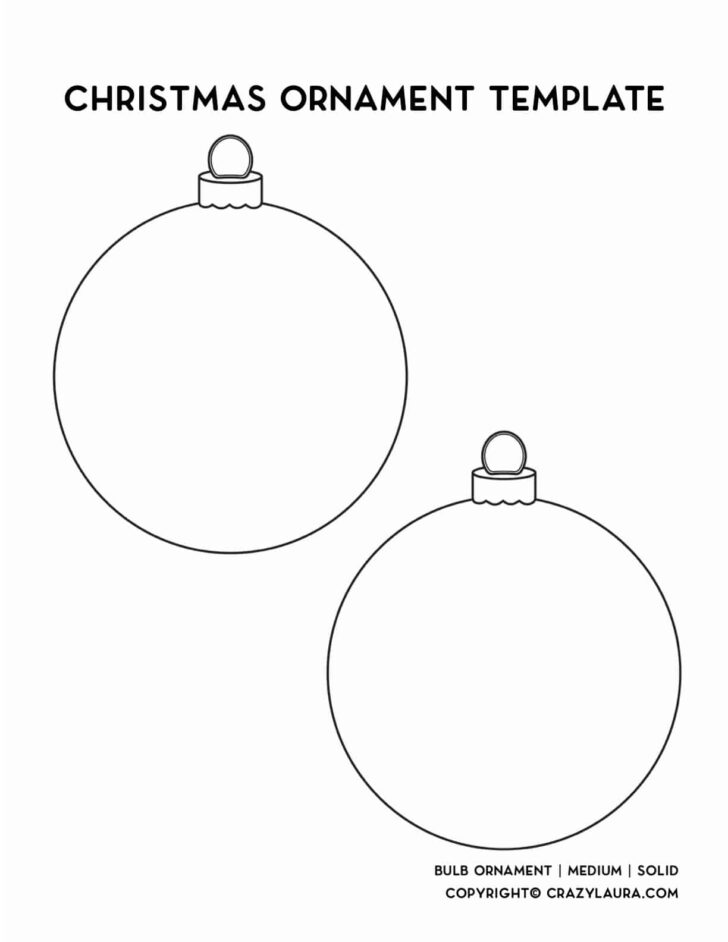 Free Printable Christmas Ornament Templates