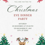 Free Christmas Party Virtual Invitation Templates | Canva Pertaining To Christmas Day Invitation Templates