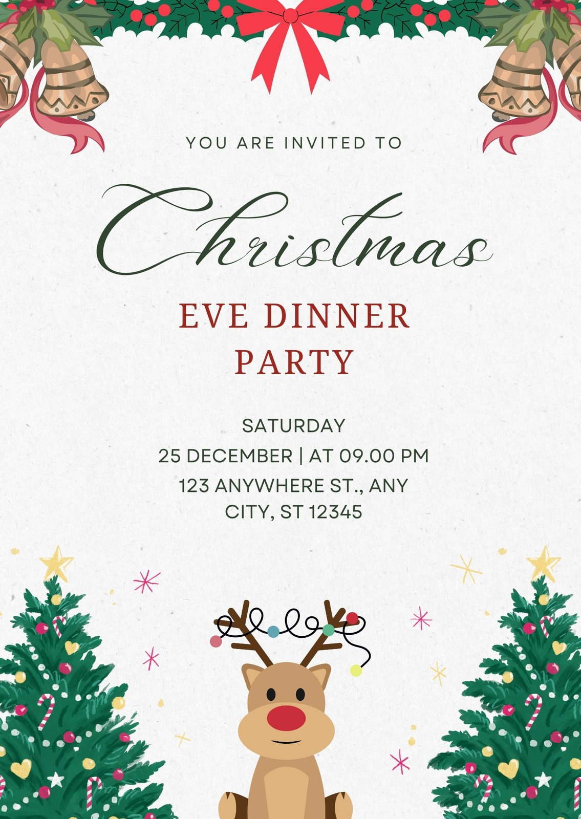 Free Christmas Party Virtual Invitation Templates | Canva pertaining to Christmas Day Invitation Templates