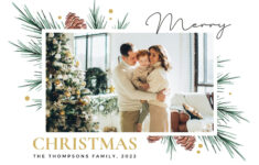 Free Custom Printable Christmas Card Templates | Canva pertaining to Picture Christmas Card Templates