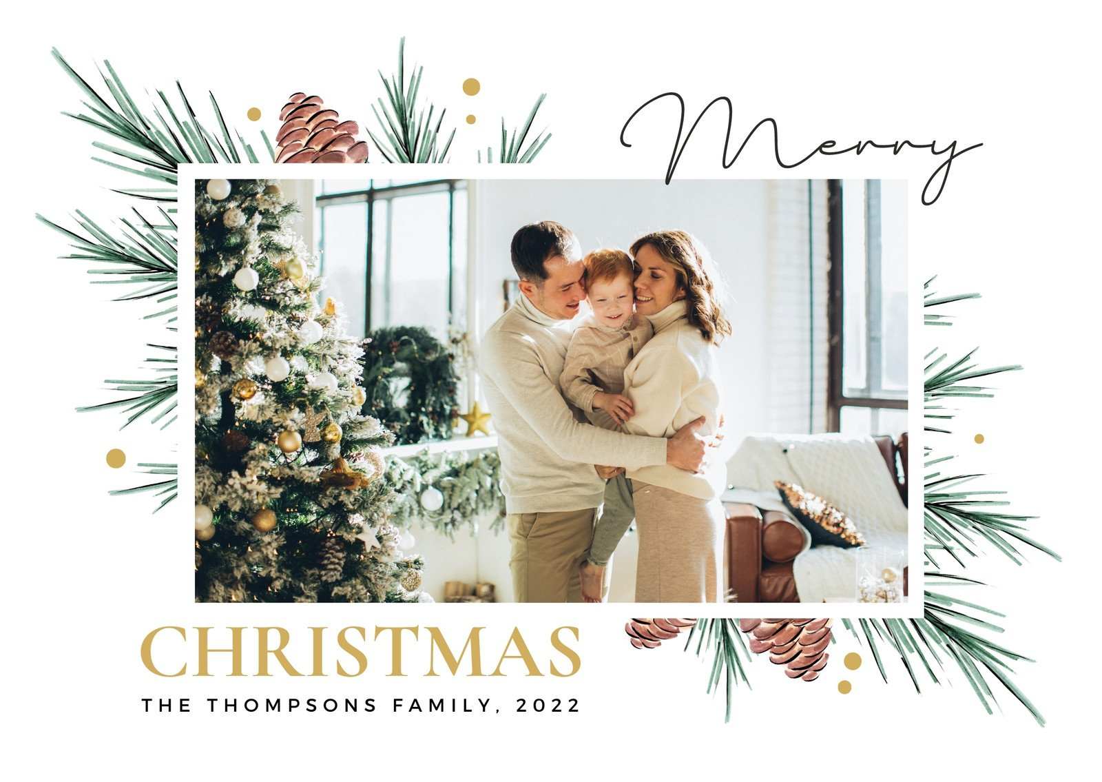 Free Custom Printable Christmas Card Templates | Canva pertaining to Picture Christmas Card Templates