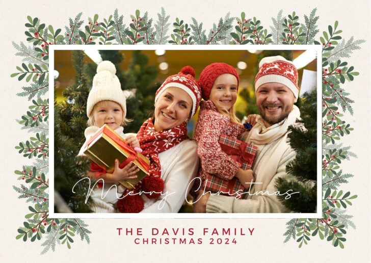 Photo Christmas Card Templates Free Download