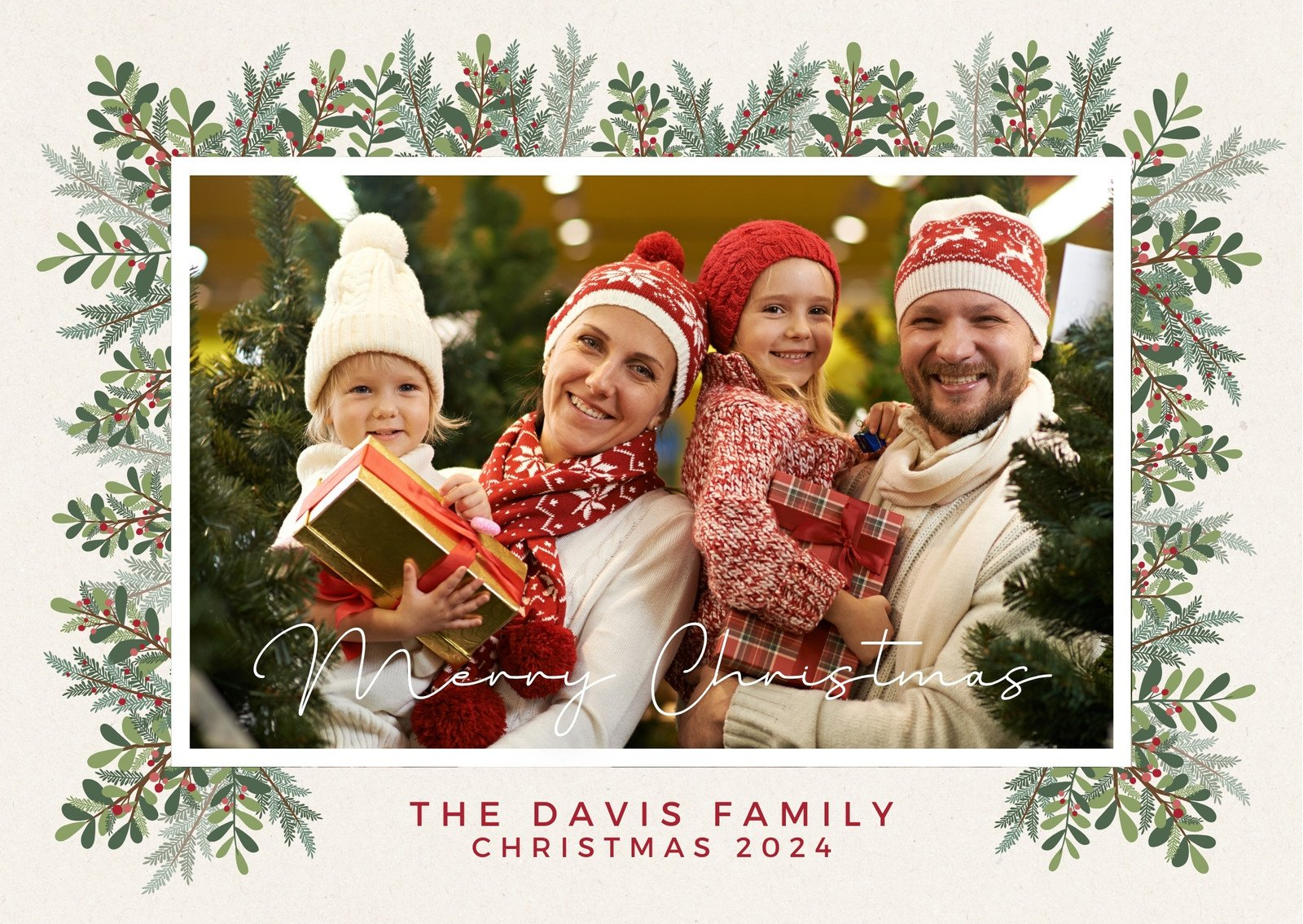 Free Custom Printable Christmas Card Templates | Canva with regard to Photo Christmas Card Templates Free Download