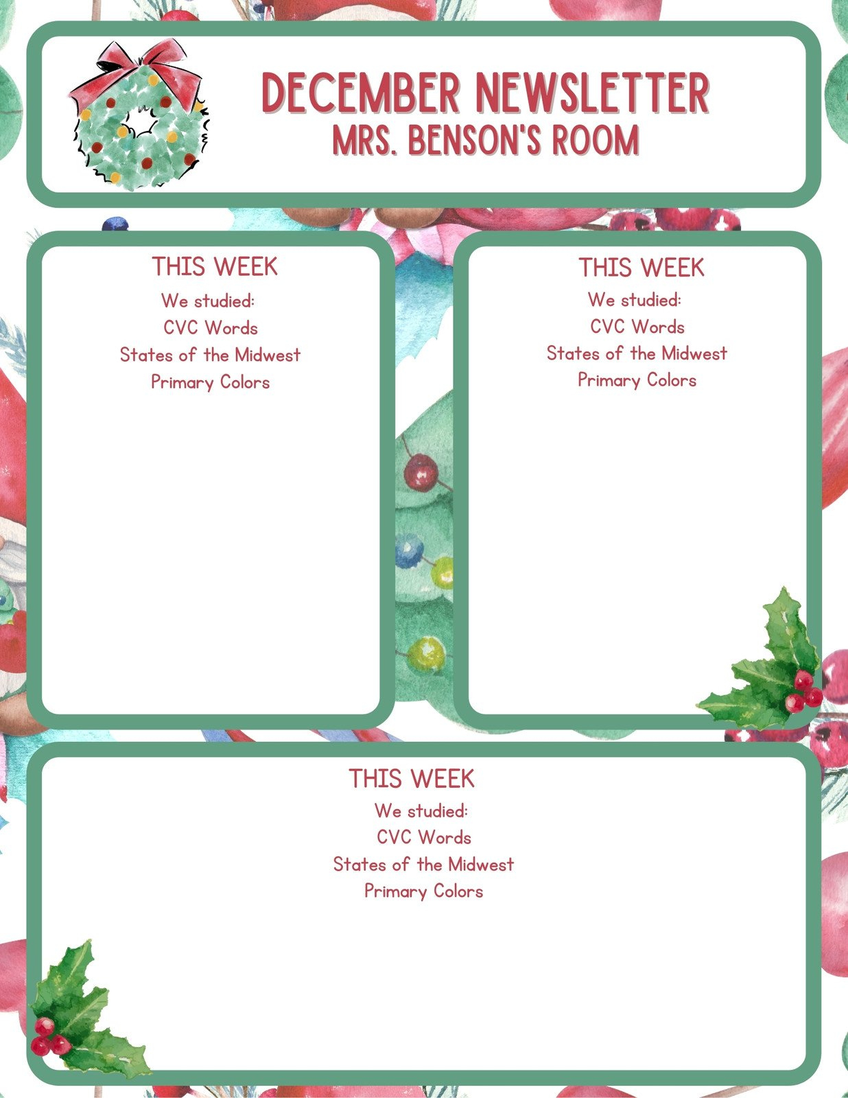 Free Custom Printable Christmas Newsletter Templates | Canva for Free Christmas Newsletter Templates