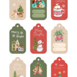 Free Custom Printable Christmas Tag Templates | Canva For Editable Tag Templates Free Christmas Gift Tags