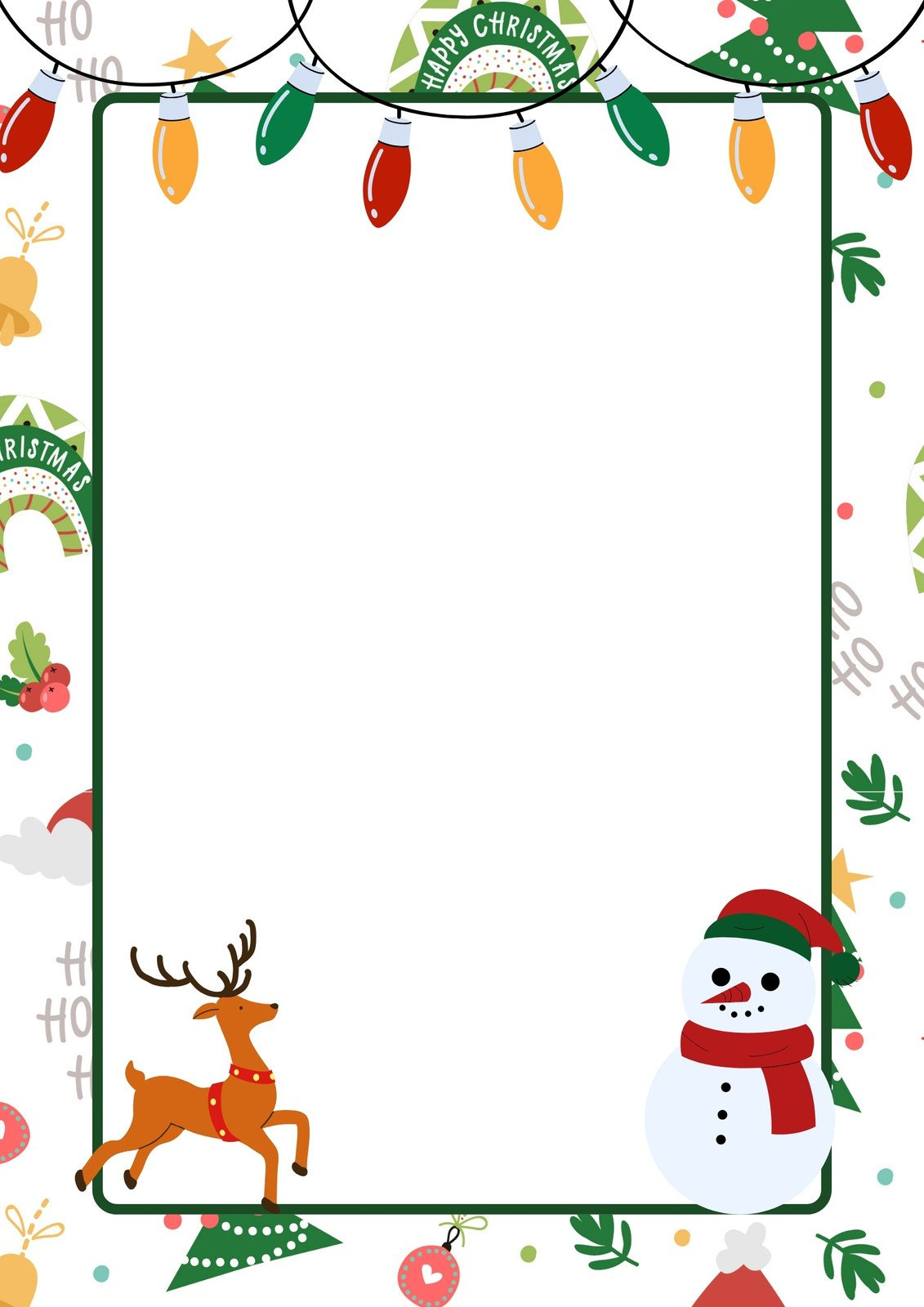 Free Customizable Christmas Page Border Templates | Canva for Free Christmas Templates Borders