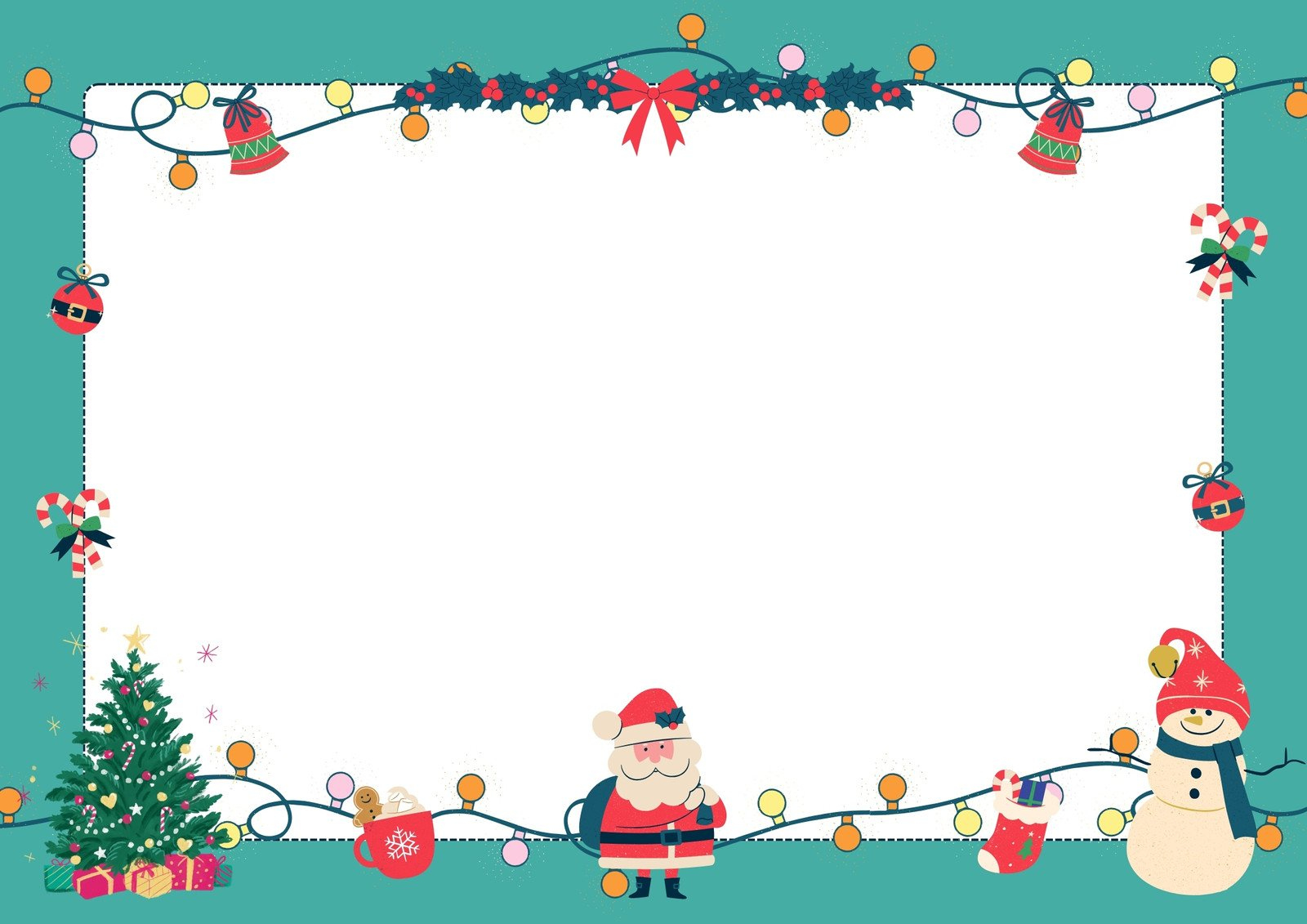 Free Customizable Christmas Page Border Templates | Canva within Christmas Border Templates Free