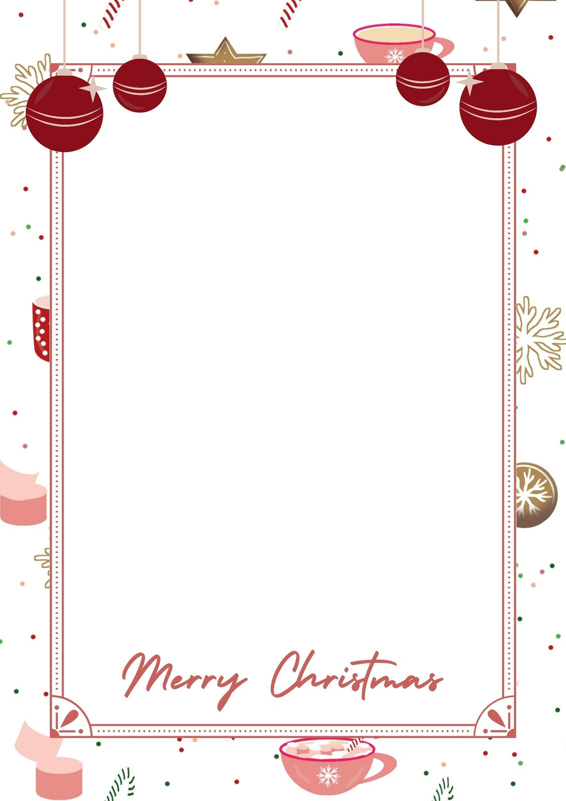 Free Customizable Christmas Page Border Templates | Canva within Word Christmas Border Templates