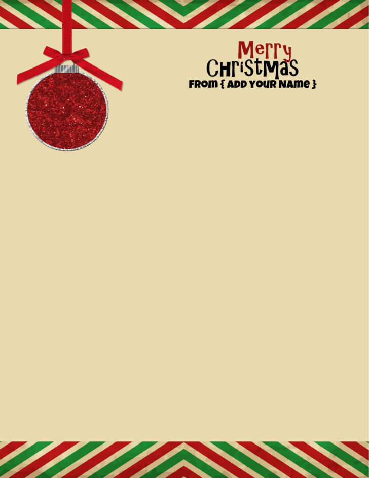 Christmas Stationery Templates Free