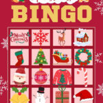 Free Printable Christmas Bingo Card Templates | Canva Throughout Christmas Bingo Templates