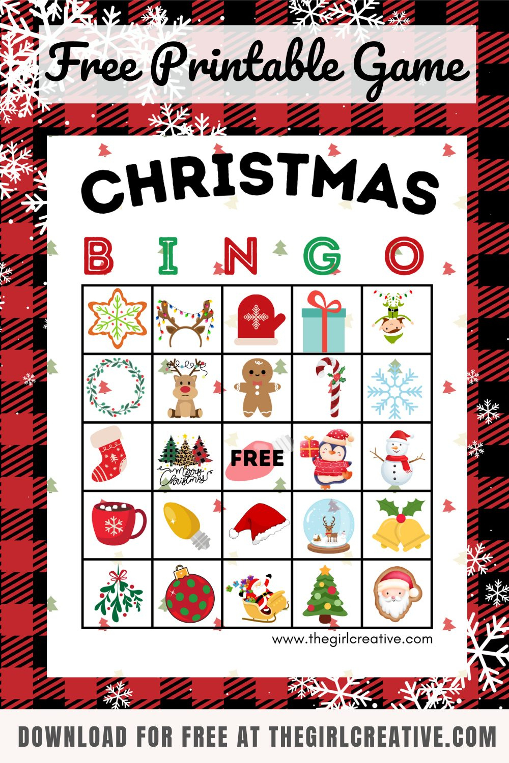 Free Printable Christmas Bingo Cards - The Girl Creative intended for Christmas Bingo Templates