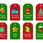 Free Printable Christmas Tags   Venngage Throughout Free Christmas Tags Printable Templates