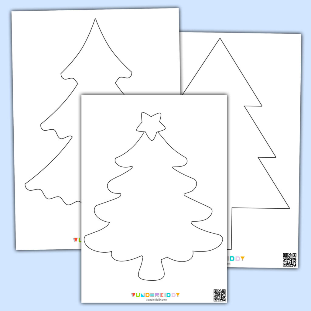 Large Christmas Tree Templates | Printable Templates
