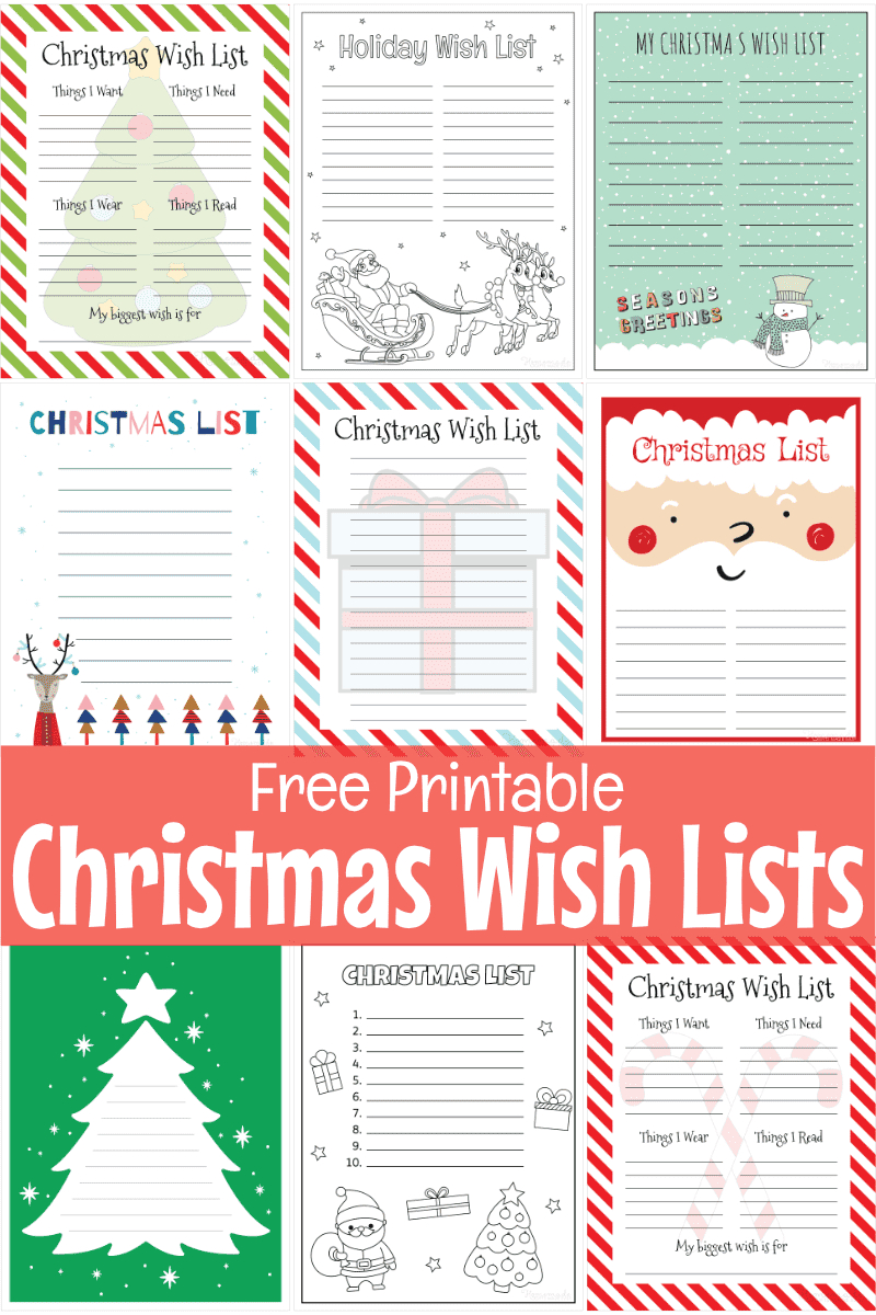 Free Printable Christmas Wish List Templates intended for Christmas List Templates Free