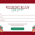 Free, Printable Custom Christmas Gift Certificate Templates | Canva For Free Templates For Christmas Gift Certificate