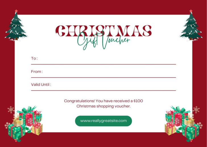 Christmas Gift Certificate Templates