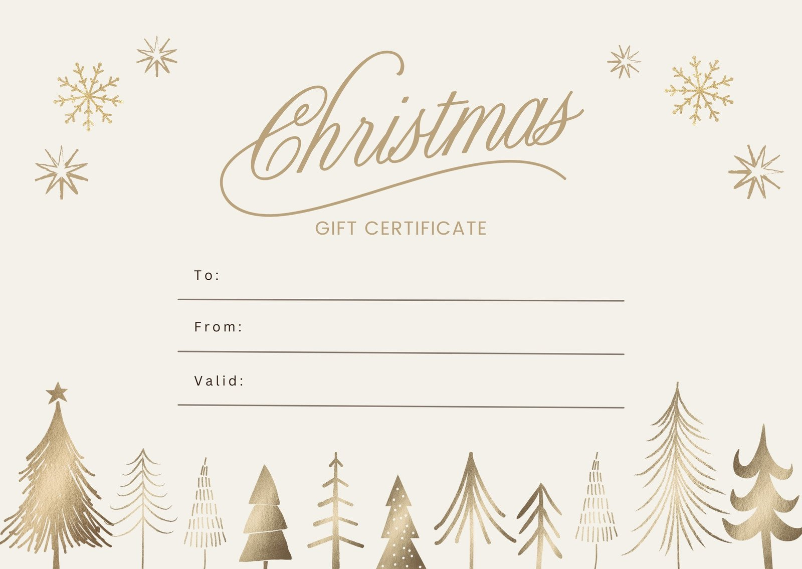 Free, Printable Custom Christmas Gift Certificate Templates | Canva in Gift Certificate Templates Christmas