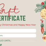 Free, Printable Custom Christmas Gift Certificate Templates | Canva Regarding Christmas Gift Card Certificate Templates