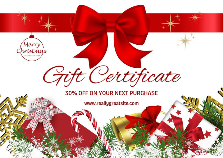 Free Christmas Gift Certificate Templates