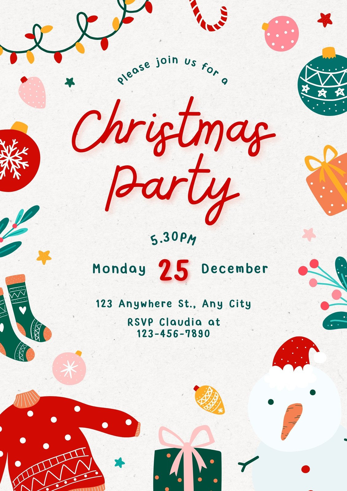 Free, Printable, Customizable Christmas Flyer Templates | Canva for Christmas Party Flyer Templates