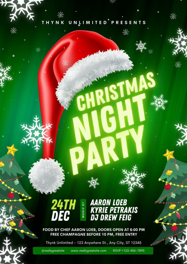 Free Christmas Party Flyer Templates