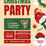 Free, Printable, Customizable Christmas Flyer Templates | Canva Pertaining To Christmas Party Flyer Templates Free Download