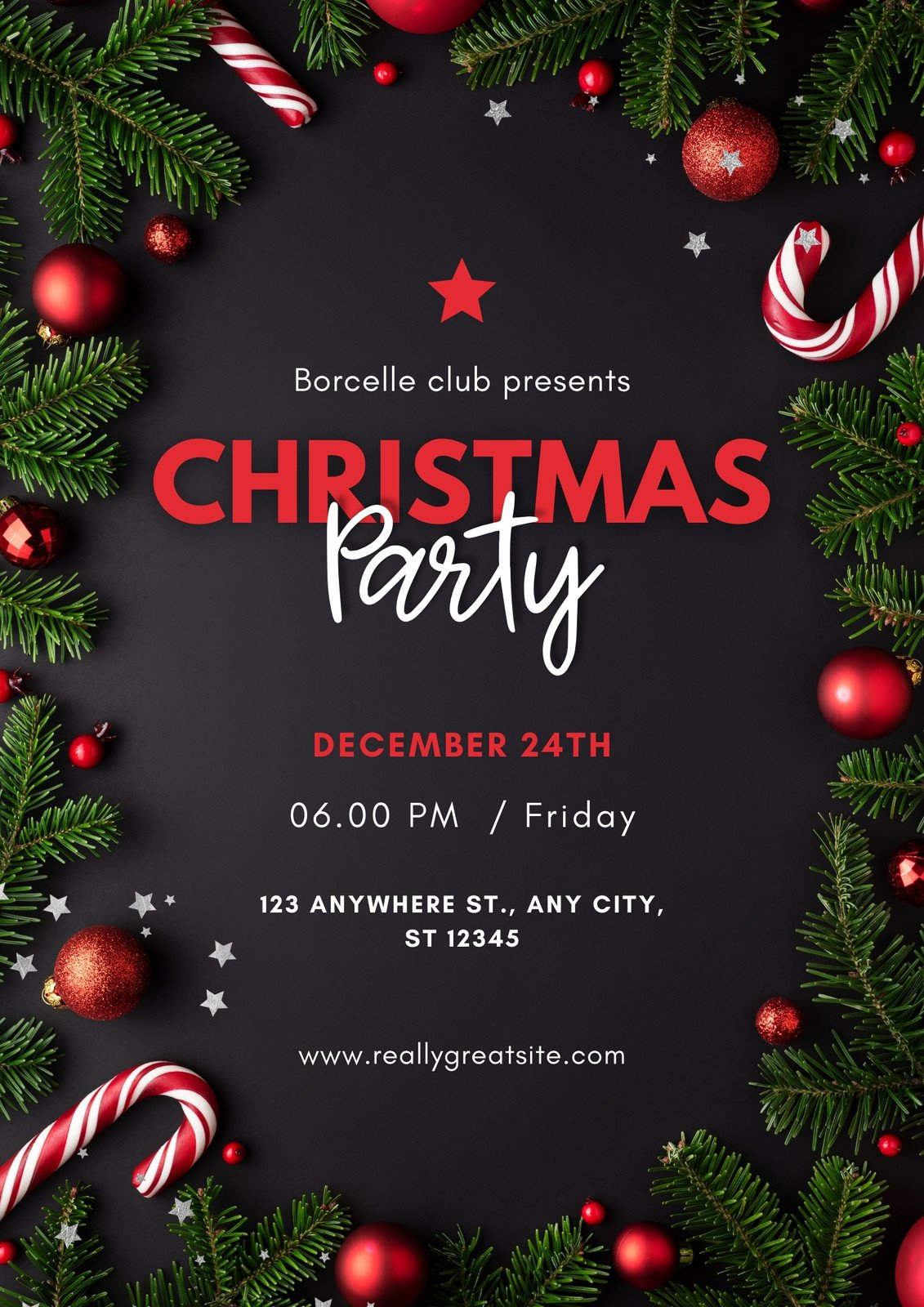 Free, Printable, Customizable Christmas Flyer Templates | Canva throughout Christmas Party Flyer Templates Free Download