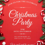 Free, Printable, Customizable Christmas Invitation Templates | Canva For Christmas Party Invitation Templates