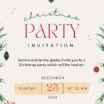 Free, Printable, Customizable Christmas Invitation Templates | Canva For Save The Date Christmas Party Templates Free