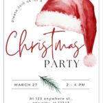 Free, Printable, Customizable Christmas Invitation Templates | Canva Inside Save The Date Christmas Party Templates Free